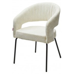 Стул SNUG 3018-01 белый, шенилл черный каркас