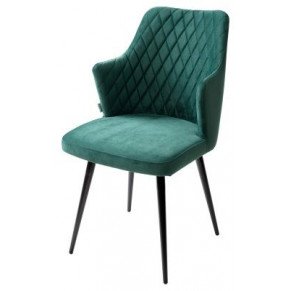 Стул HERMAN ЗЕЛЕНЫЙ #19, велюр черный каркас