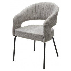 Стул SNUG 3018-03 светло-серый, шенилл черный каркас