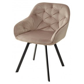 Стул GALE 360град. поворот BLUVEL-40 BEIGE, велюр черный каркас