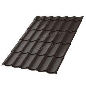 Металлочерепица Ламонтерра (VALORI-20-DarkBrown-0.5)