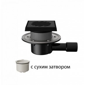 T510.1PDsG Трап горизонтальный регулируемый 510 с чугунной решеткой и подрамником с сухим затвором с T510.1PDsG Трап горизонтальный регулируемый 510 с чугунной решеткой и подрамником с сухим затвором с