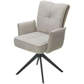 Стул PONCE 360град. поворот Brego-31 Бежевый, ткань XD841-06 Коричневый, букле Черный Стул PONCE 360град. поворот Brego-31 Бежевый, ткань XD841-06 Коричневый, букле Черный