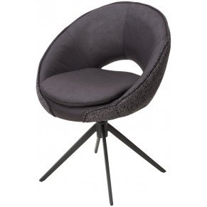Стул ANABEL 360град. поворот Черный Maison 99# OTE COBBLE 457 серый каркас