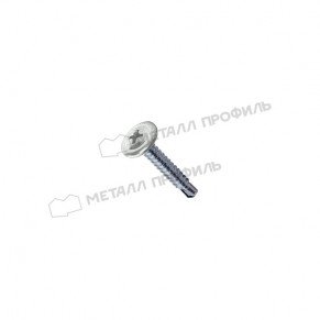 Саморез 4,2х16 RAL 9003 (белый) с прессшайбой со сверлом
