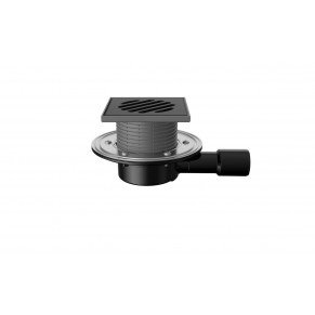 Трап регулируемый T090.1PHsB150x150 горизонтальный выпуск DN40/50 с мокрым сифоном решетка чугунная Трап регулируемый T090.1PHsB150x150 горизонтальный выпуск DN40/50 с мокрым сифоном решетка чугунная