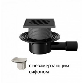 T510.0PNsB Трап горизонтальный регулируемый 510 с чугунной решеткой с незамерзающим сифоном без флан T510.0PNsB Трап горизонтальный регулируемый 510 с чугунной решеткой с незамерзающим сифоном без флан