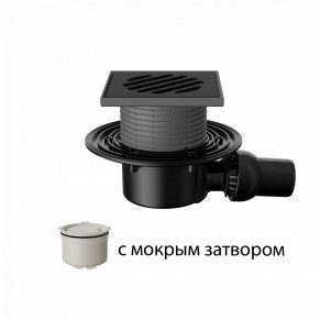 T520.0PHsB Трап горизонтальный с регулировкой угла отвода 520 с чугунной решеткой с мокрым затвором T520.0PHsB Трап горизонтальный с регулировкой угла отвода 520 с чугунной решеткой с мокрым затвором