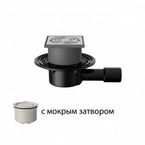 T510.0SHsP Трап горизонтальный регулируемый 510 с нержавеющей решеткой с мокрым затвором без фланца T510.0SHsP Трап горизонтальный регулируемый 510 с нержавеющей решеткой с мокрым затвором без фланца